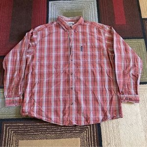 Columbia Plaid Button Down Shirt Long Sleeve Men's Size XL